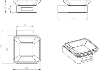 Мыльница Boheme Q хром 10943-CR