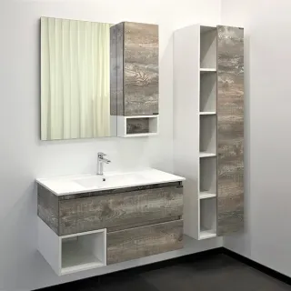 Тумба с раковиной Comforty Турин 00-00013940 90 см дуб бежевый