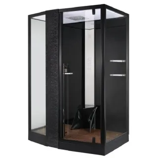 Душевая кабина Orans SR-89102LS 89102LBLH 150x100 см профиль чёрный стекло прозрачное