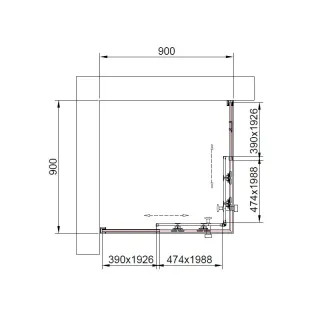 Душевой уголок Timo T36 90x90 см никель