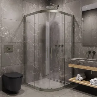 Душевой уголок Timo T43 100x100 см никель