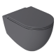 Подвесной унитаз Isvea Infinity 10NF02001SV-2C безободковый крышка микролифт антрацит матовый