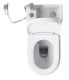 Комбоунитаз Laguraty 8074 A с раковиной функцией биде гигиеническим душем и смесителем белый