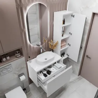 Шкаф-пенал Grossman Кристалл 303545 белый 40 см