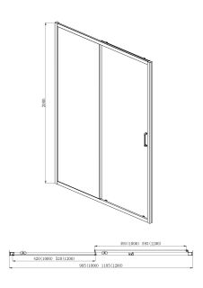 Душевая дверь Aquatek AQ ARI RA 10020CH 100см хром