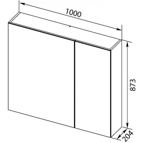 Зеркальный шкаф Aquanet Нью-Йорк 203955 100 см шпон орех