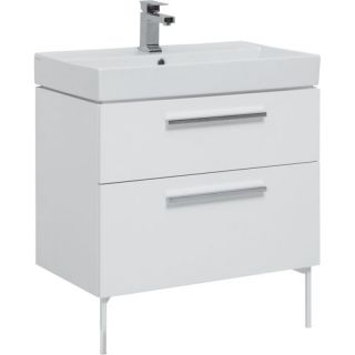 Тумба под раковину Aquanet Nova 242262 75 см белый глянец