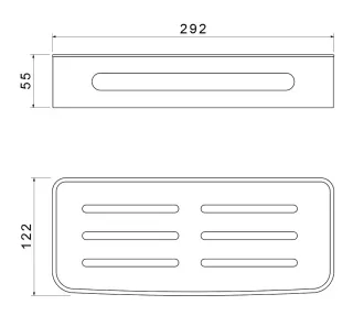 Полка Timo Luiro 18578/03 чёрный матовый