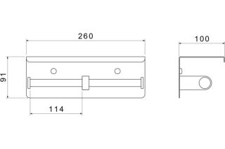 Бумагодержатель Aquatek Оберон AQ4909MB черный