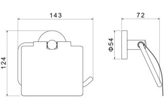 Бумагодержатель Aquatek Оберон AQ4209MB черный