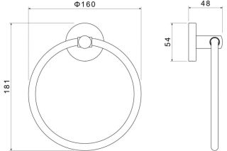 Полотенцедержатель Aquatek Оберон AQ4212CR хром