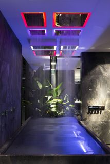 Верхний душ Gessi Afilo 57307.279M 30 см многофункциональный с эффектом хромотерапии белый матовый