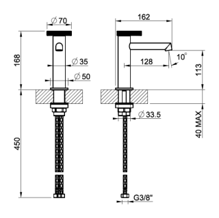 Смеситель для раковины Gessi Anello 63302.187 состаренная бронза