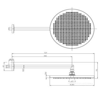 Верхний душ Bossini Apice H70430I.030 28 см хром