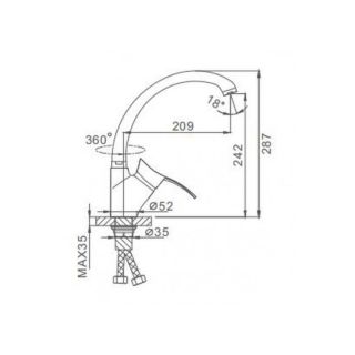 Смеситель для кухни Frap F4101-12 белый