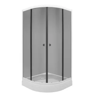 Душевой уголок Triton Грэй Щ0000066464 90x90 см профиль белый стекло тонированное
