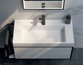 Подвесная тумба под раковину Clarberg Logic LOG0108R 80см белый