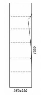 Пенал подвесной Clarberg Papyrus Wood Pap-w.05.35/LIGHT 35x133см светлое дерево