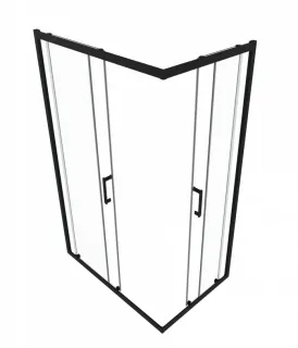 Душевой уголок Triton Фикс Щ0000067442 120x80 см профиль чёрный стекло прозрачное