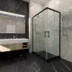 Душевой уголок Triton Фикс Щ0000067442 120x80 см профиль чёрный стекло прозрачное
