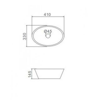 Накладная раковина Gappo GT304-8 41 см чёрный