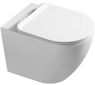 Унитаз подвесной SantiLine SL-5002 сиденье с микролифтом белый