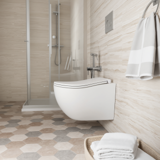 Унитаз подвесной безободковый (торнадо) DQ M?nchen 520*360*360мм, сиденье микролифт, белый (DT1566516)