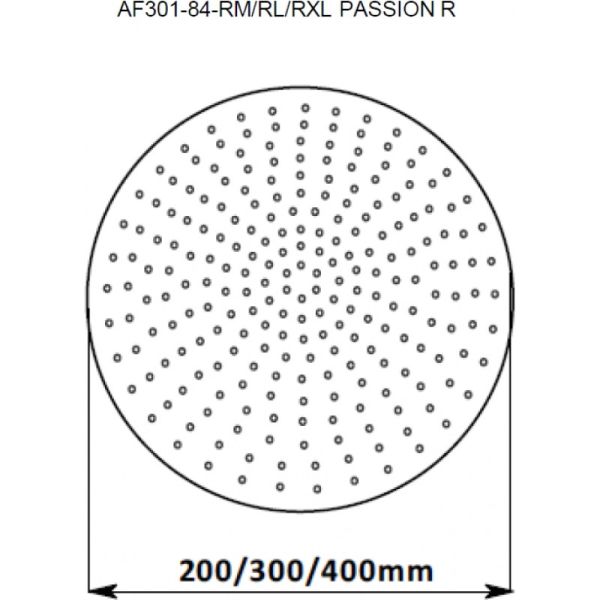 Верхний душ Aquanet Passion AF301-84-RXL 242980 40 см хром
