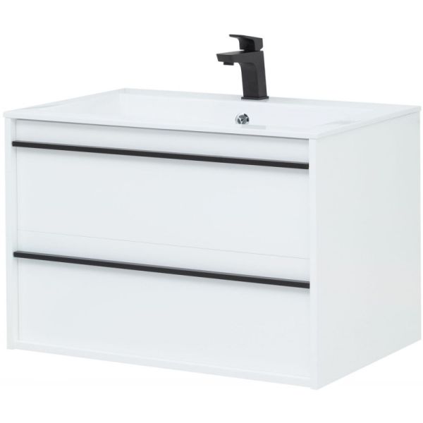 Тумба под раковину Aquanet Lino 253903 80 см белый матовый