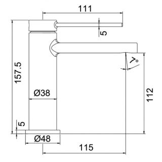 Смеситель для раковины Frap F1067-6 черный