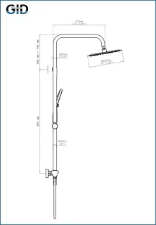 Душевая система Gid Aira L020CHND3 хром