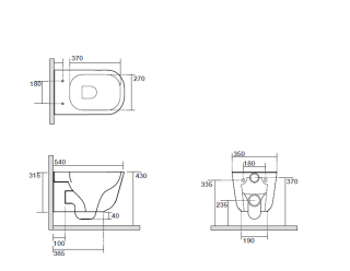 Унитаз Kerasan Tribeca 511430 подвесной Белый без сиденья