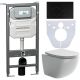 Комплект с инсталляцией Ceramica Nova CN3009_1001B_1000 унитаз Forma CN3009 крышка-сиденье с микролифтом и инсталляция Envision CN1001B с чёрной матовой кнопкой смыва Round