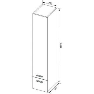 Пенал Aquanet Верона 187781 L 30 см белый