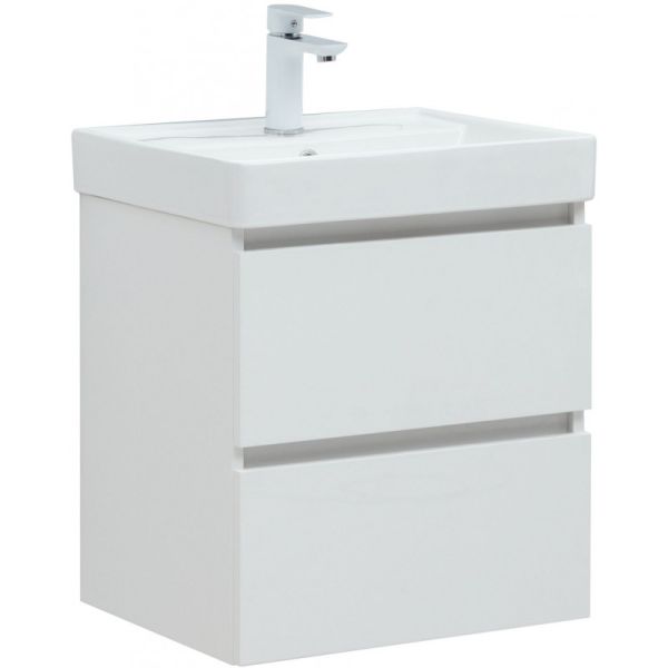 Тумба под раковину Aquanet Вега 308332 50 см белый глянец