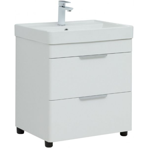 Тумба под раковину Aquanet Ирис New 310152 60 см белый глянец