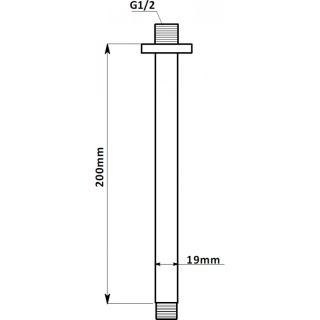 Держатель для верхнего душа Aquanet Passion AF301-93 242987 хром