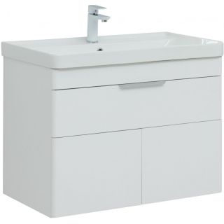 Тумба под раковину Aquanet Ирис New 310150 80 см белый глянец