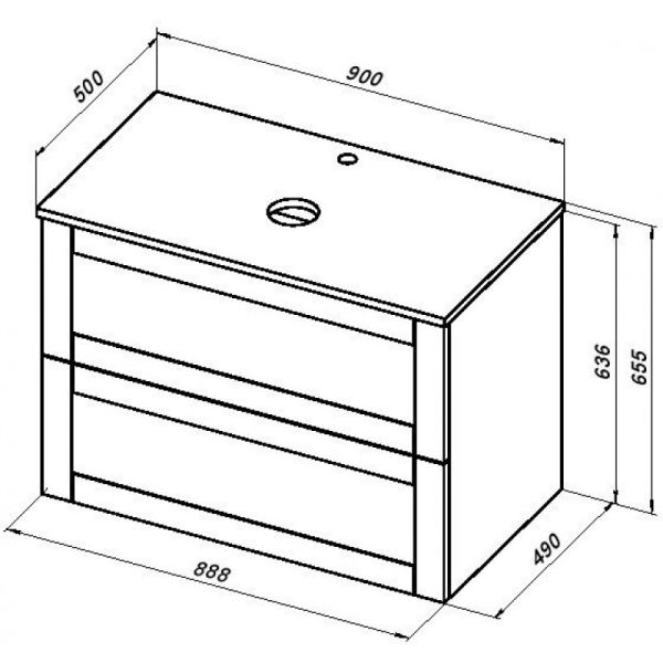 Столешница Aquanet Терра 313251 90 см маренго