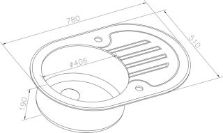 Мойка кухонная Zorg Inox Glass GL-7851-OV-WHITE-GRAFIT