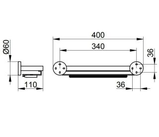 Полочка для душа Keuco Edition 19059010000 хром