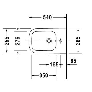 Биде Duravit Happy D2 2258151300 подвесное антрацит матовый