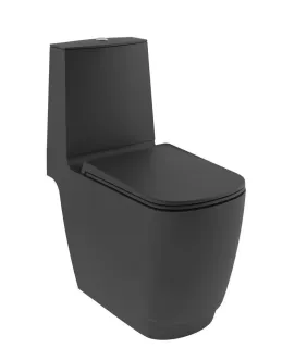 Унитаз-компакт Kludi Resa S 27WCB0139 безободковый чёрный матовый