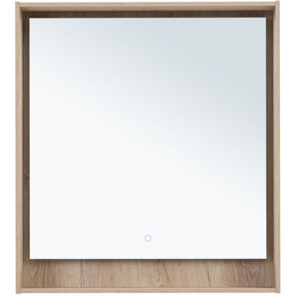 Зеркало с подсветкой Aquanet Милан 336405 80 см дуб светлый