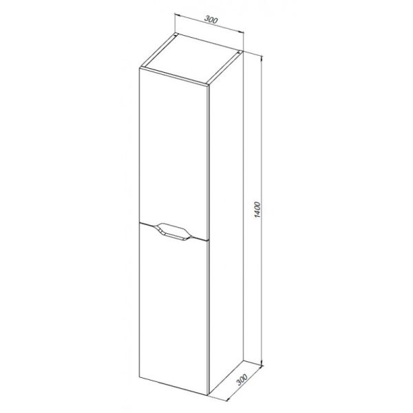 Пенал Aquanet Практика 330462 30 см маренго