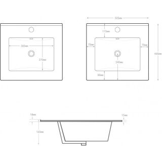 Раковина Aquanet Flat 303190 50 см белый