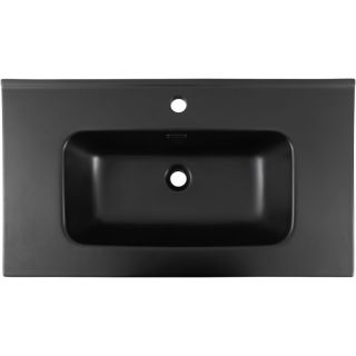 Раковина Aquanet Flat 329255 80 см чёрный матовый