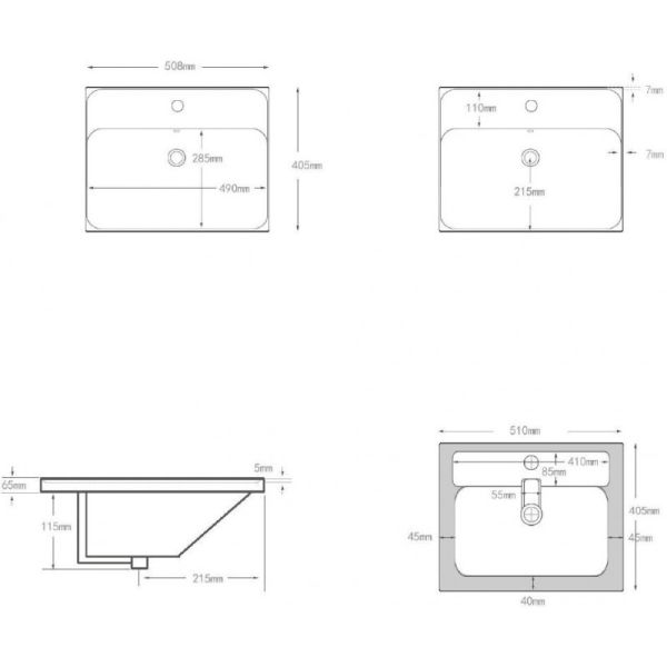 Раковина Aquanet Flash Mini 342052 50 см белый