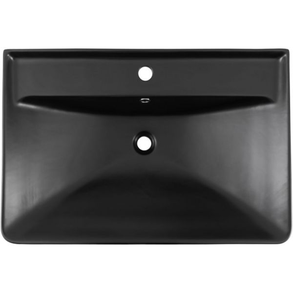 Раковина Aquanet Ирис 329248 70 см чёрный матовый