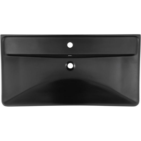 Раковина Aquanet Ирис 329250 90 см чёрный матовый